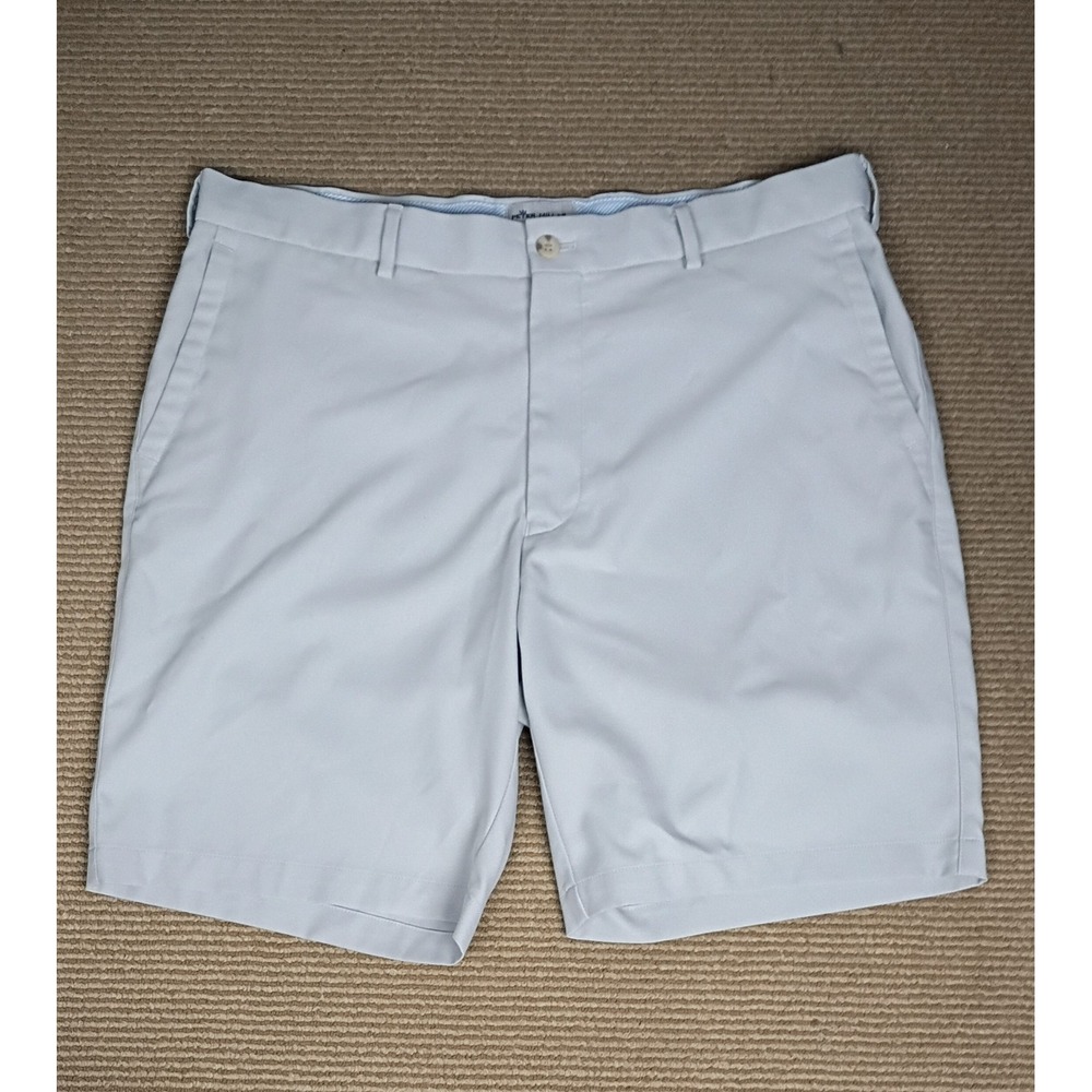 Peter Millar Salem High Drape Performance Men's Chino Shorts Size 36 White